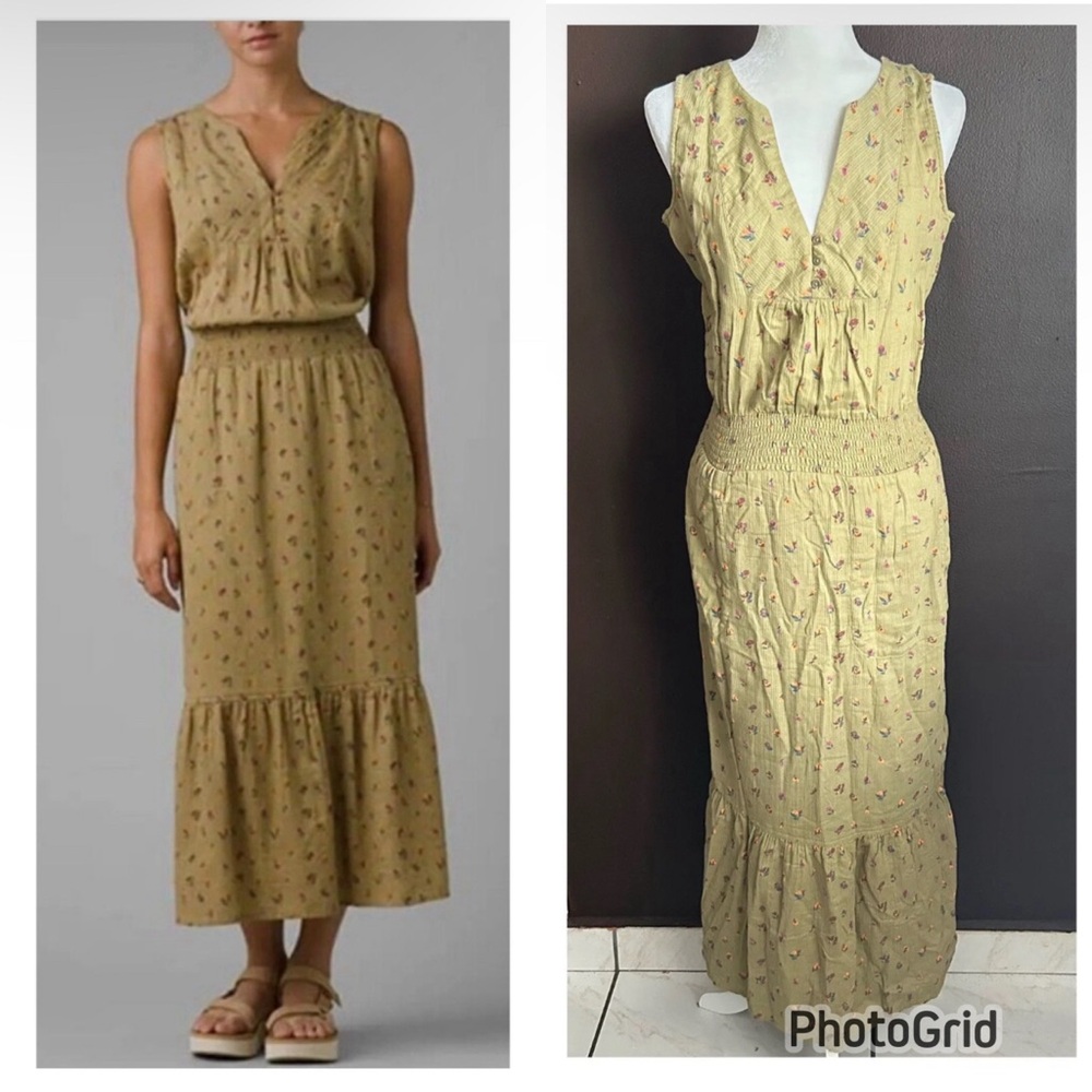 Prana size XS Sleeveless Floral Long Maxi Summer Dress New MSRP $99